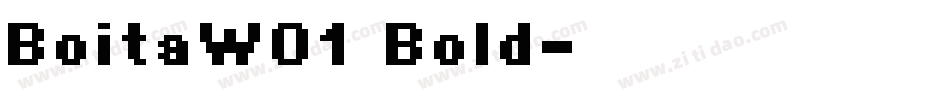 BoitaW01 Bold字体转换